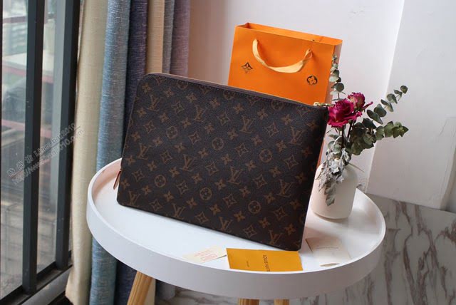 lv手包 ETUI VOYAGE收納袋 M43442玫紅 lv經典多功能護套  lvqb1763